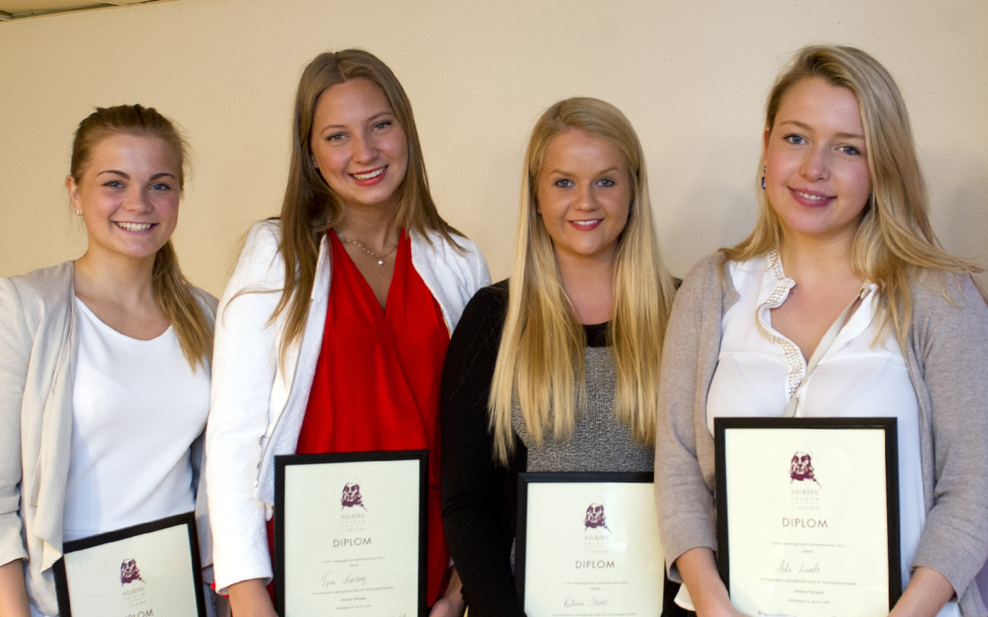 Tredjeprisvinnere av Holbergprisen i skolen 2013. Foto: Marit Hommedal / Scanpix