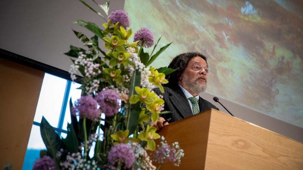 Holberg Laureate Paul Gilroy during the Holberg Lecture, on 4 June, 2019.