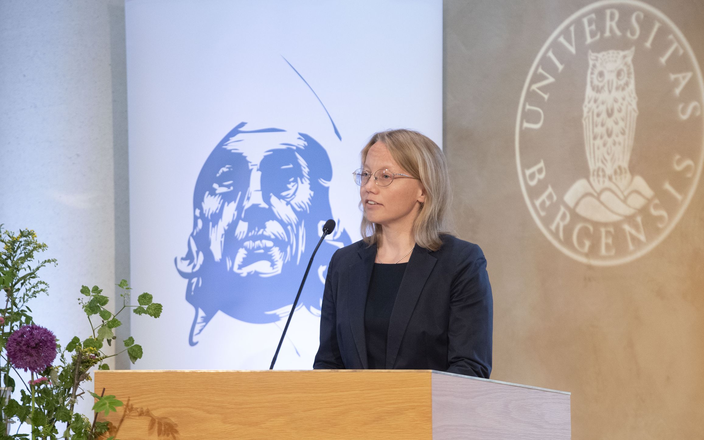 Nils Klim Laureate Elisa Uusimäki delivers her Acceptance Speech. (Photo: Thor Brødreskift.)