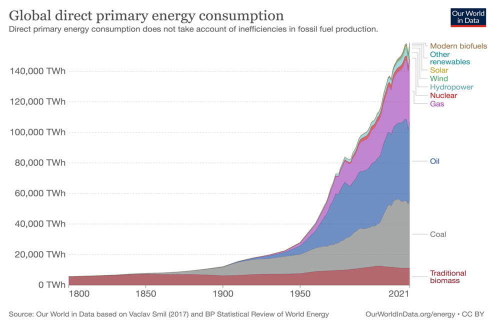 Global direct primary energy consumption.