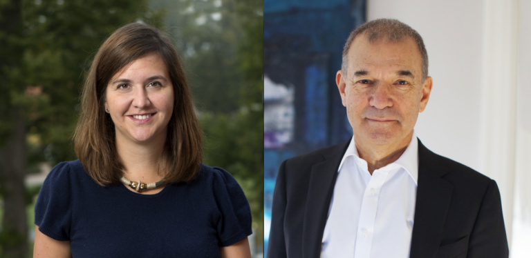 Portretter av Sanja Bogojević og Stephen Greenblatt.